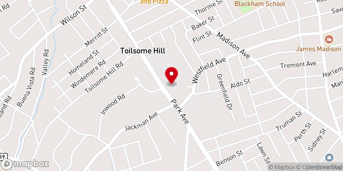 Map showing location of Salem Church