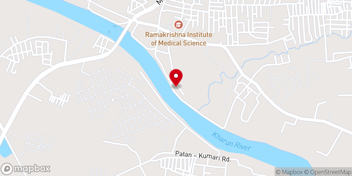 Map showing location of Shanti vanam ashram