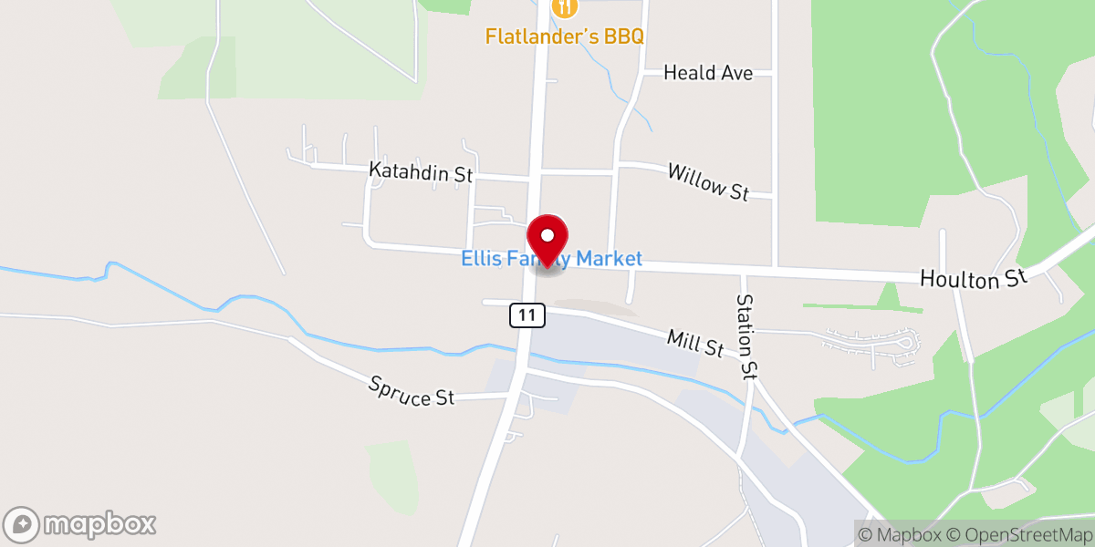 Map showing location of Stetson Memorial United Methodist Church