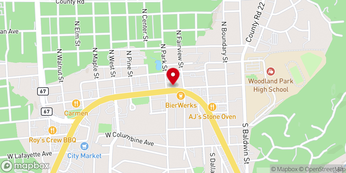 Map showing location of Joanie's Deli and Bakery