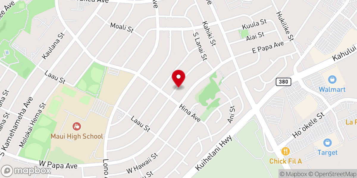 Map showing location of Central Maui Church of Christ