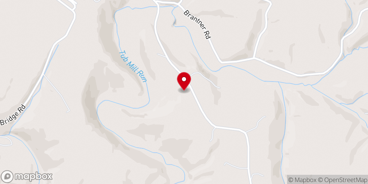 Map showing location of Breezewood Community Church