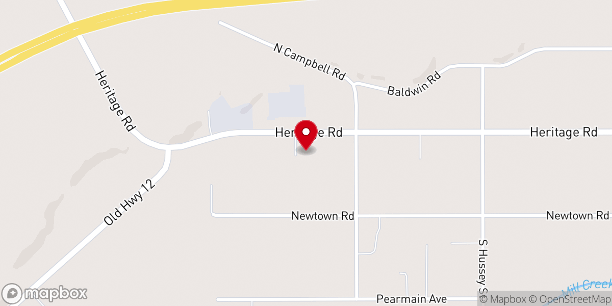 Map showing location of Blue Mountain Baptist Church