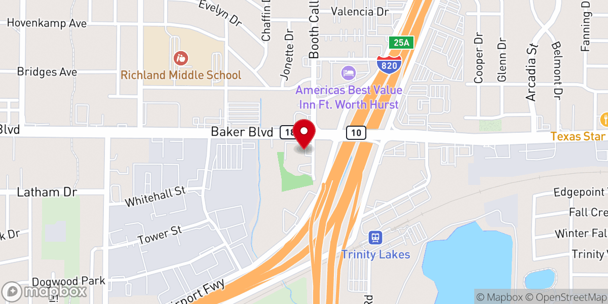 Map showing location of Calvary Lutheran Church