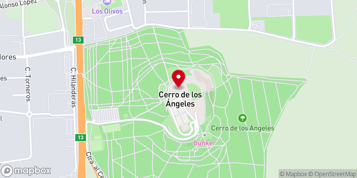 Map showing location of Ermita de Nuestra Señora de los Ángeles