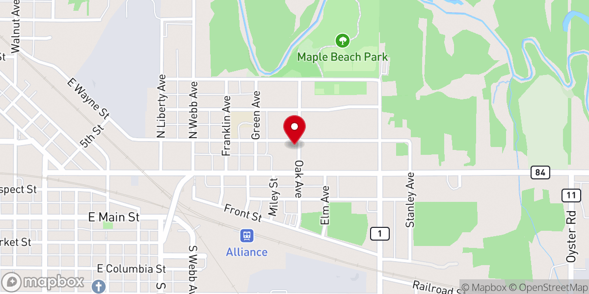 Map showing location of Carnation city baptist church