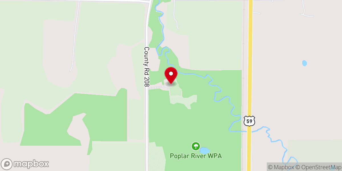 Map showing location of Saron Free Lutheran Church