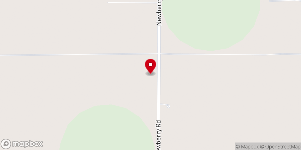 Map showing location of Newberry Community Church