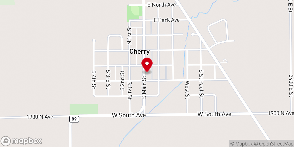 Map showing location of Holy Trinity Catholic Church (St. Barbara Parish)