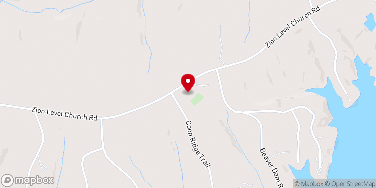 Map showing location of Zion Level Baptist Church