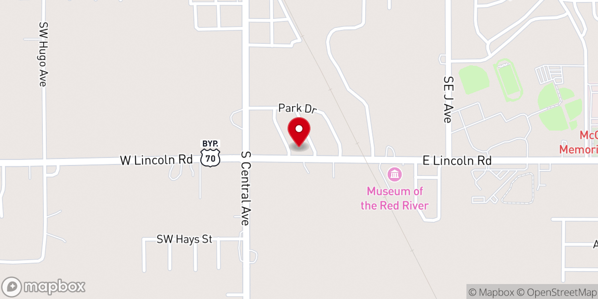 Map showing location of Idabel Church of God