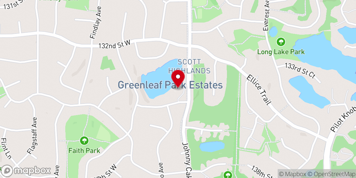 Map showing location of Heritage Lutheran Church