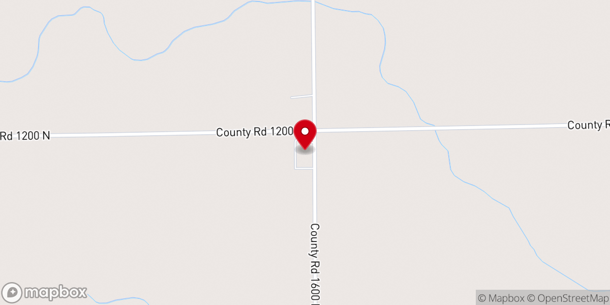 Map showing location of Roanoke Mennonite Church