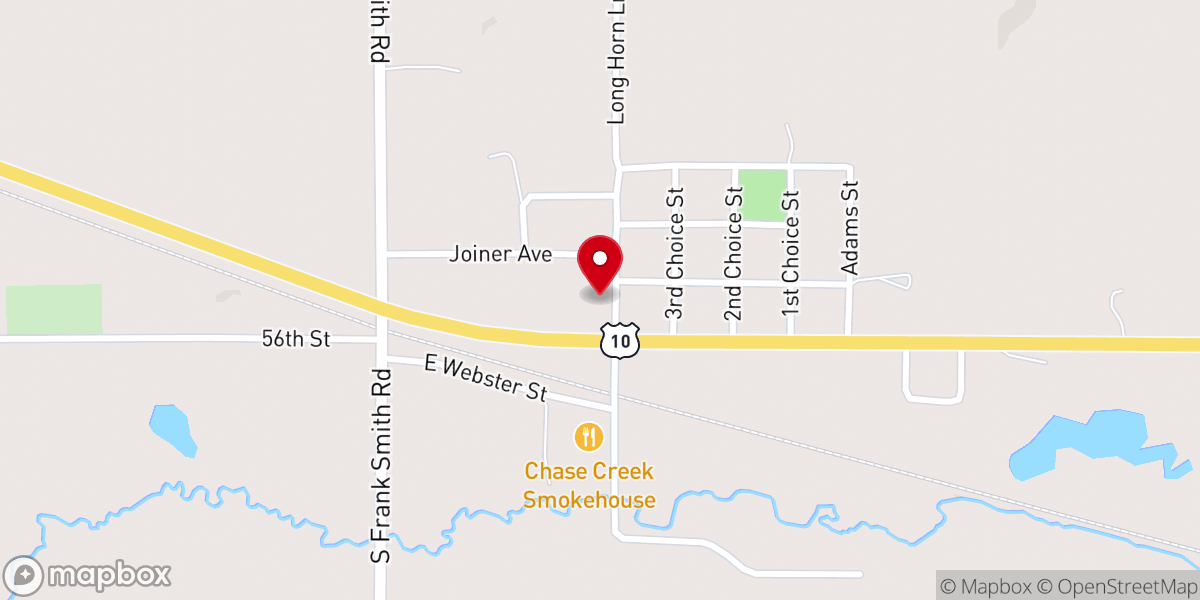 Map showing location of Chase Barton United Methodist
