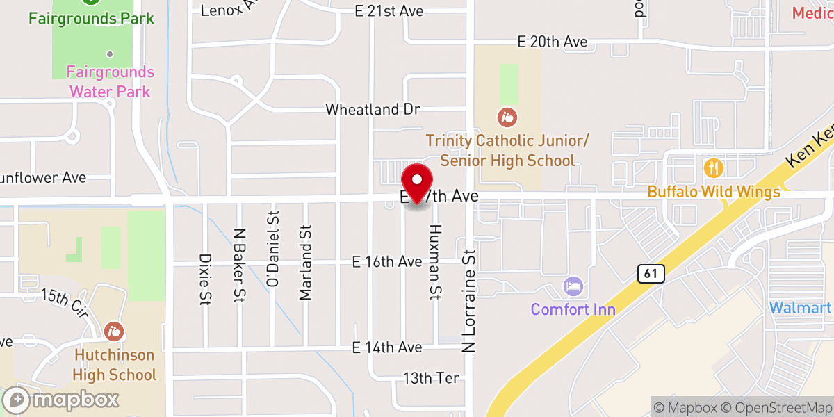 Map showing location of Apostolic Faith Tabernacle