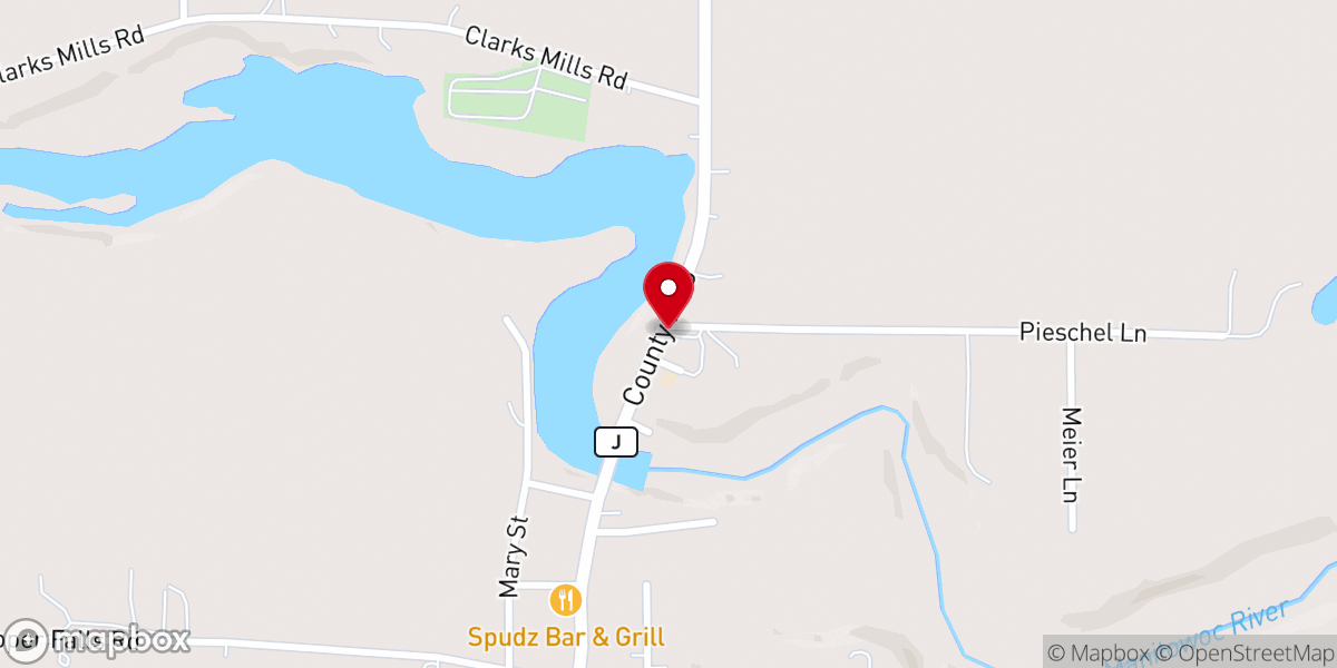 Map showing location of St Mary's Catholic Church, Clark Mills
