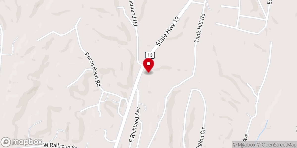 Map showing location of Mount Olivet Church