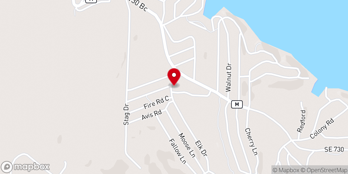 Map showing location of Colony Baptist Church