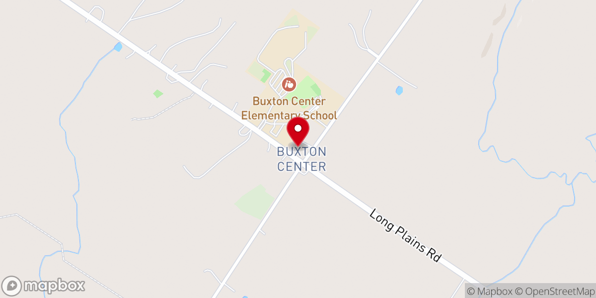Map showing location of Buxton Centre Baptist Church