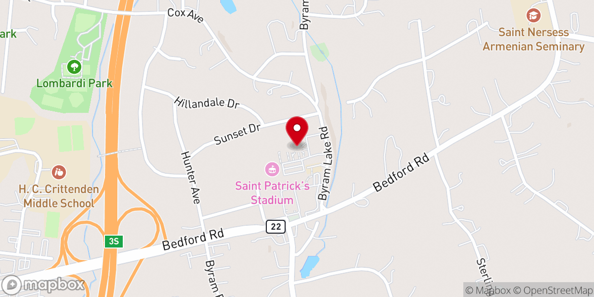 Map showing location of St Patrick's Church