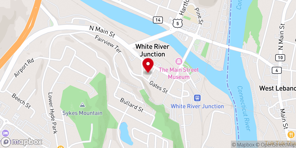 Map showing location of St. Anthony's Church