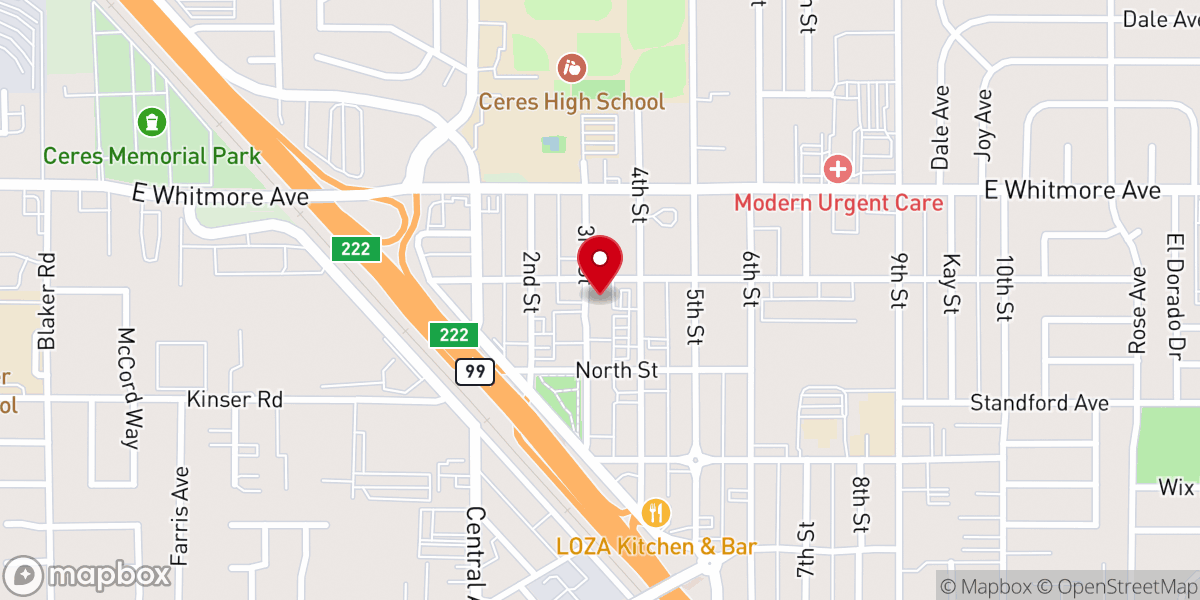 Map showing location of Valley Grace Church
