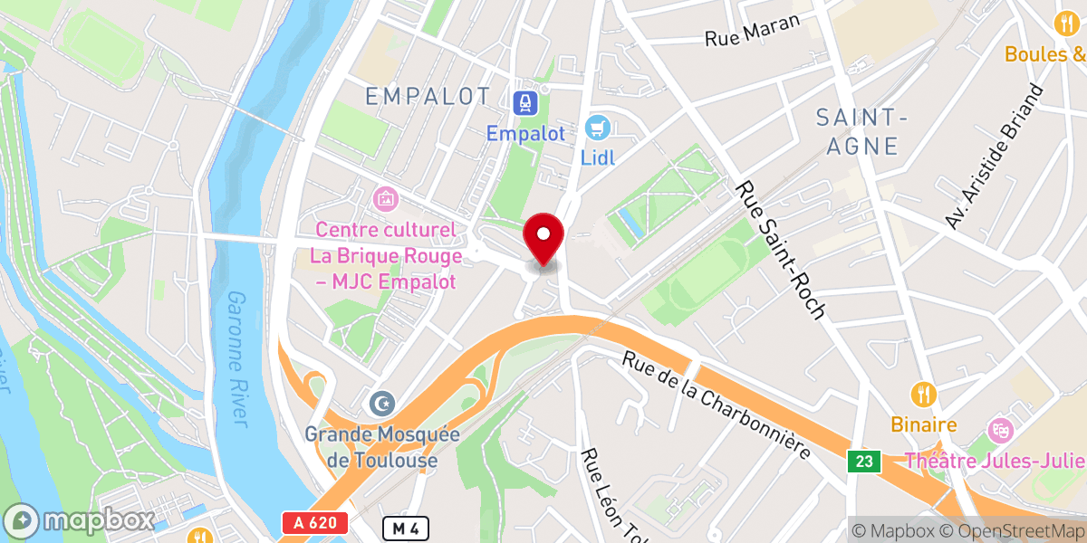 Map showing location of Eglise Protestante Evangéligue