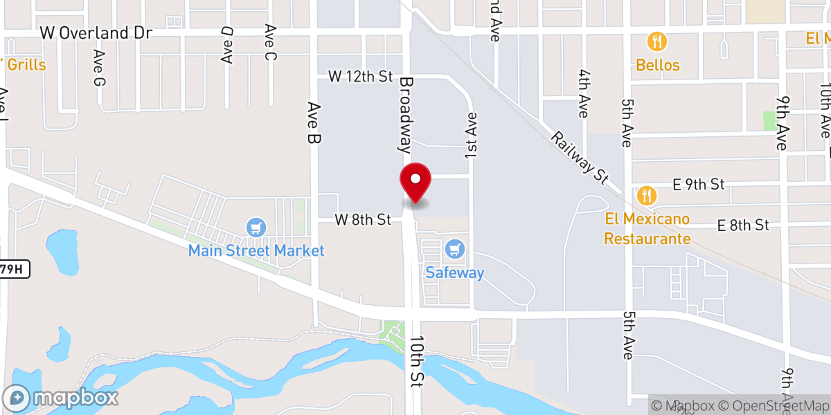 Map showing location of New Hope