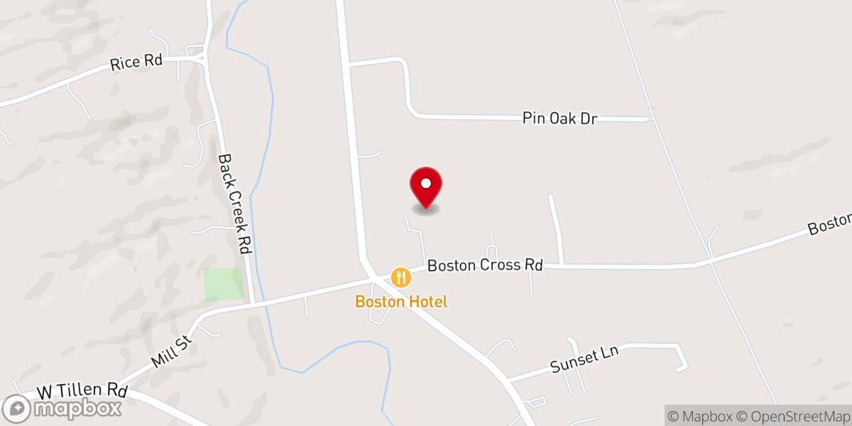 Map showing location of St. John the Baptist Roman Catholic Church