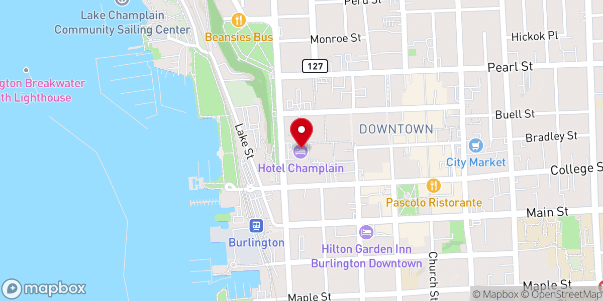 Map showing location of Burlington Church of Christ
