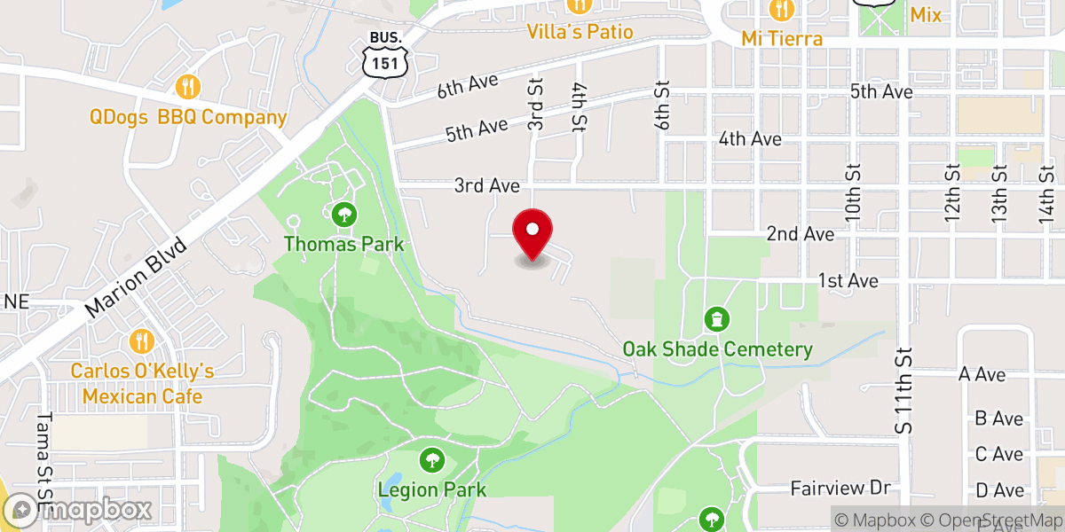 Map showing location of Gospel Light Baptist Church