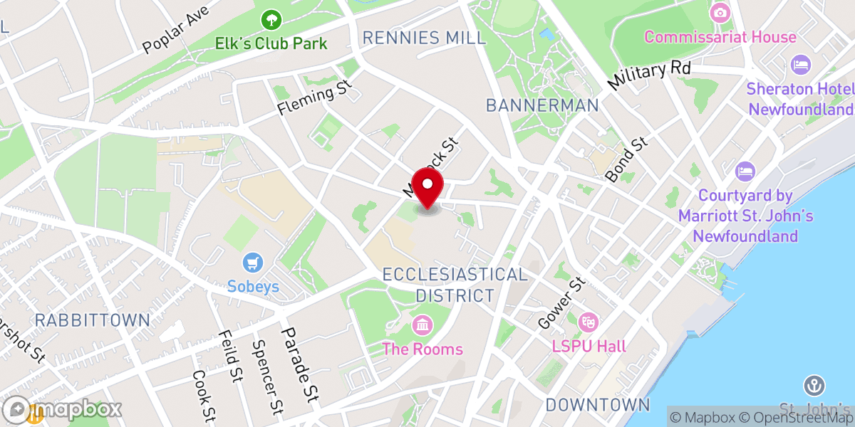 Map showing location of Winners Chapel International St. John’s