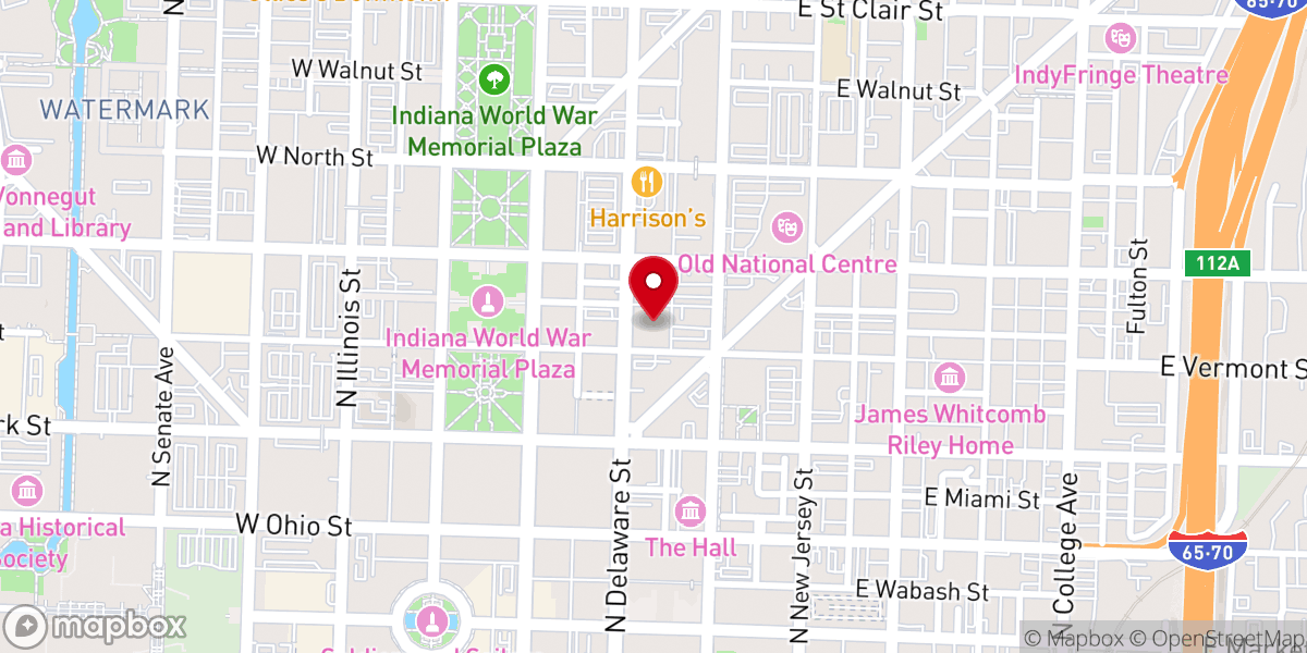 Map showing location of Roberts Park United Methodist Church