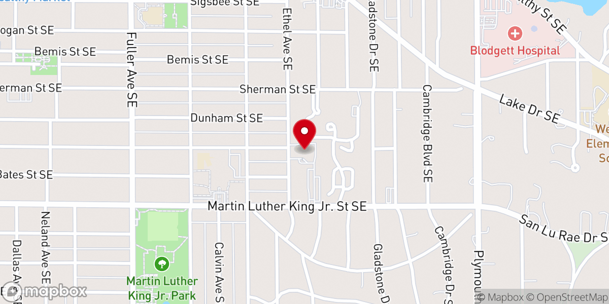Map showing location of City Chapel