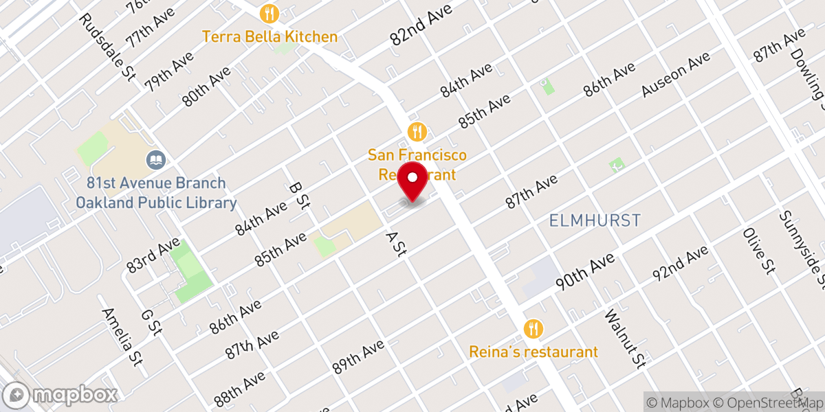 Map showing location of Allen Temple Baptist Church