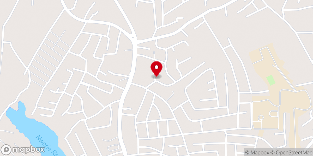 Map showing location of Living Faith Church Akwakuma
