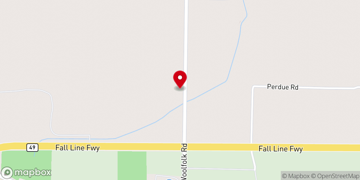 Map showing location of Fort Valley Church