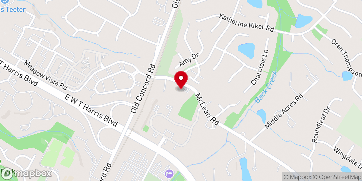 Map showing location of McLean Road Baptist Church