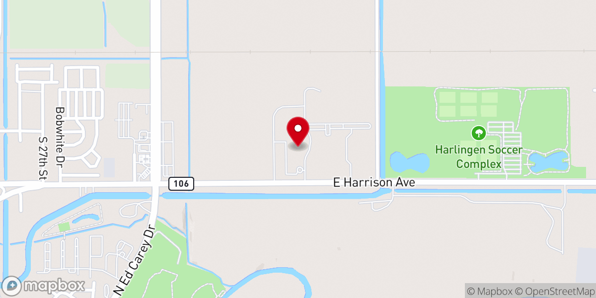 Map showing location of Valley Baptist Missions Education Center