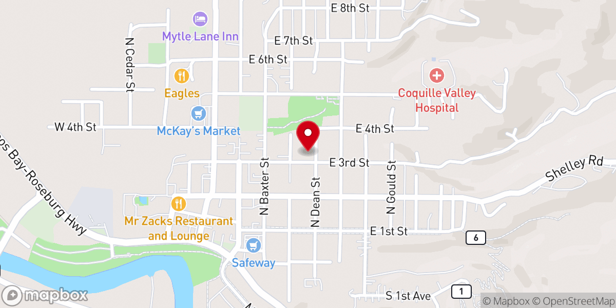 Map showing location of Pentecostal Victory Tabernacle
