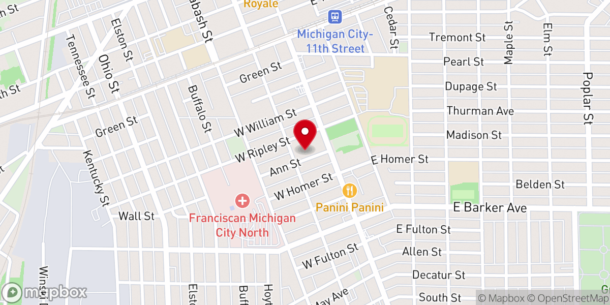 Map showing location of St Stanislaus Catholic Church