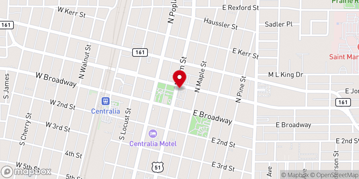 Map showing location of St. Mary Church