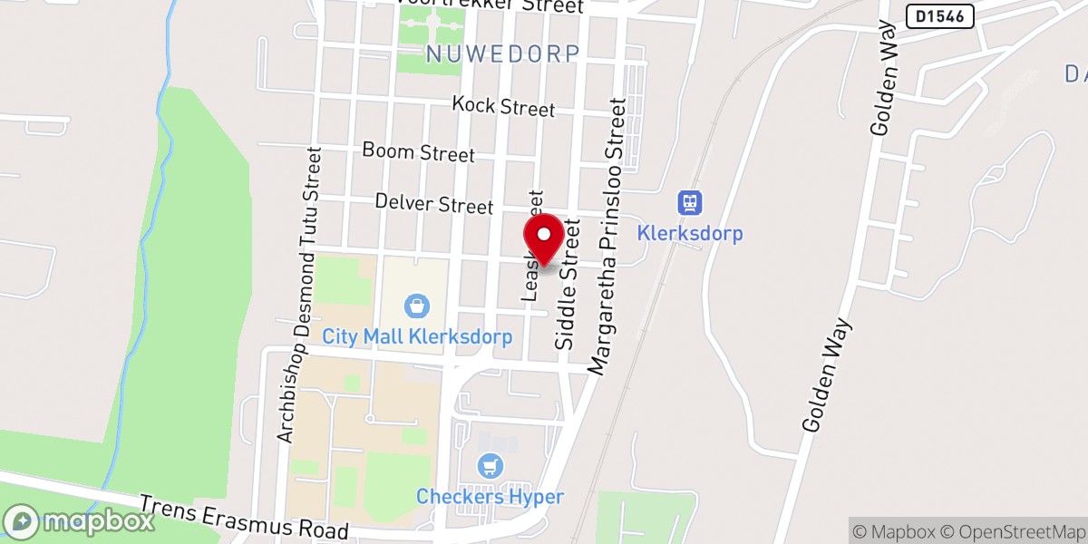 Map showing location of St. Peter's Anglican Church