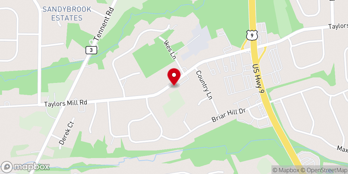 Map showing location of St. Thomas Lutheran Church