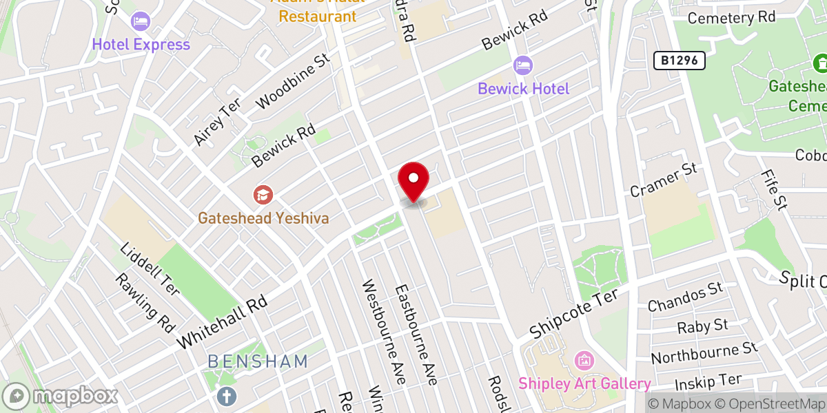 Map showing location of Whitehall Road Methodist Church