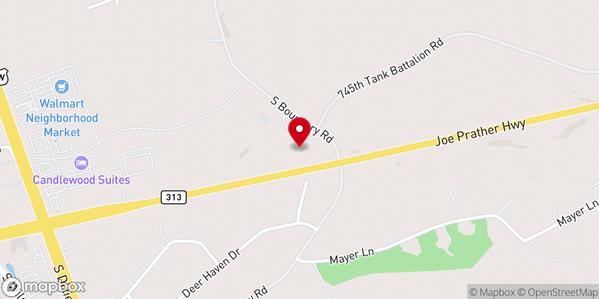 Map showing location of Galilee Baptist Church