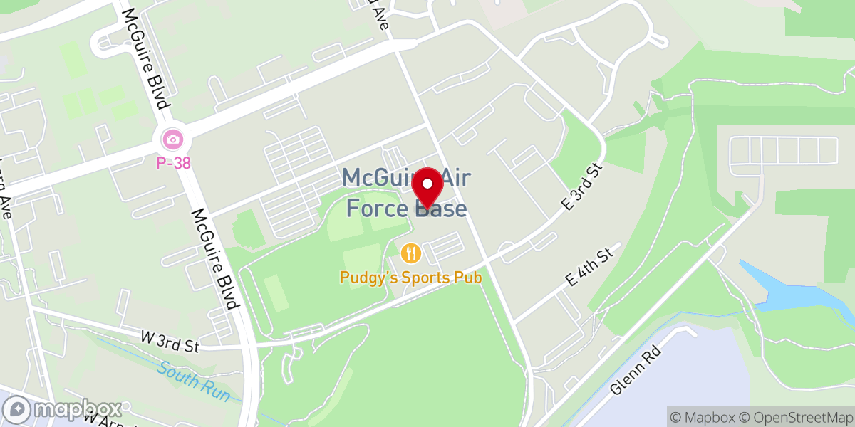 Map showing location of McGuire Chapel