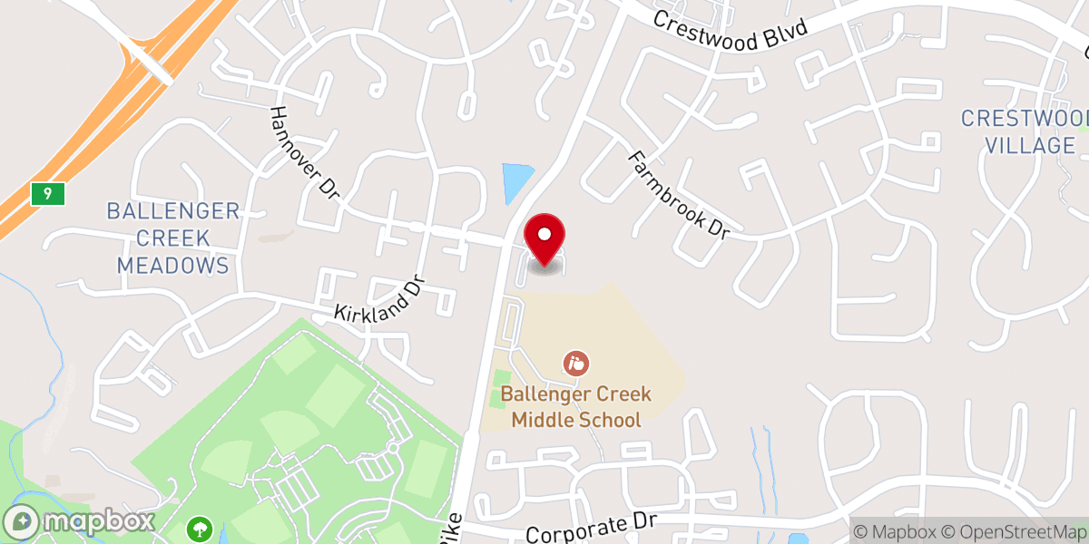 Map showing location of Jackson Chapel United Methodist Church