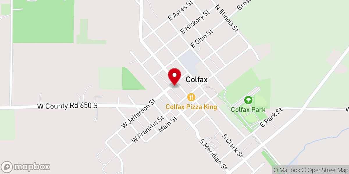 Map showing location of United Methodist Church
