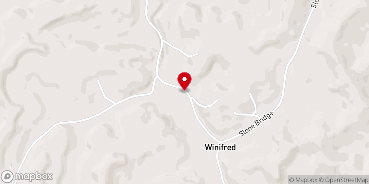 Map showing location of Franks Creek Church